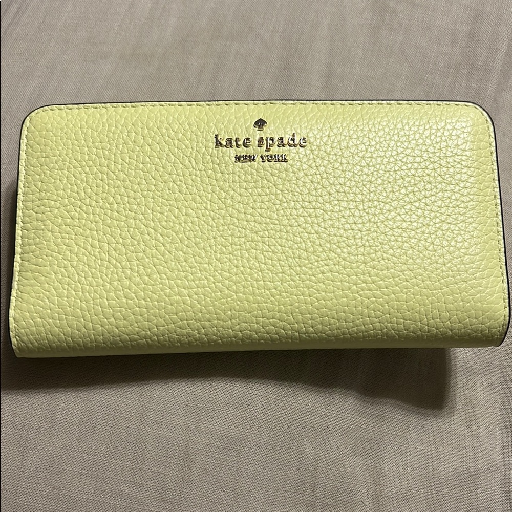 Kate Spade Light Yellow Textured Wallet